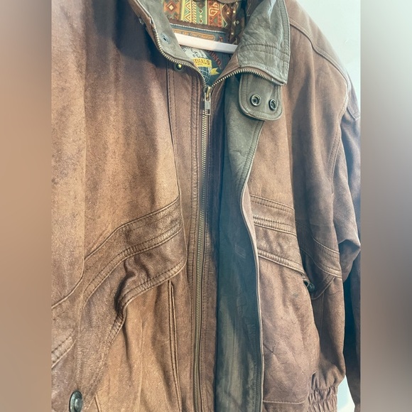 Vintage Dark Brown 100% Genuine Leather Jacket - Adventure Bound Originals - Picture 3 of 10